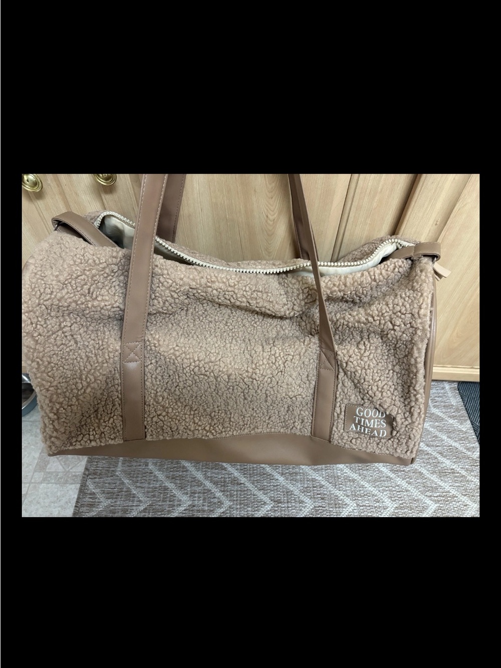 Sherpa Teddy Weekender Tote By Jadelynn Brooke Gym, Travel Or Overnight Bag NWT